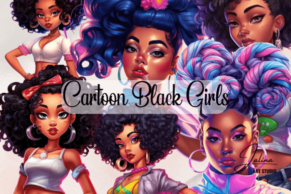 Download Black Girl Magic Chibi Clipart Bundle - Chibi clipart Collection