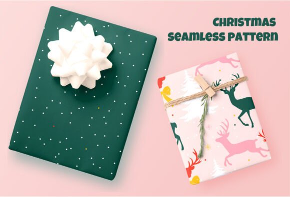 Download Christmas Seamless Patterns with Reindee - Patterns Collection