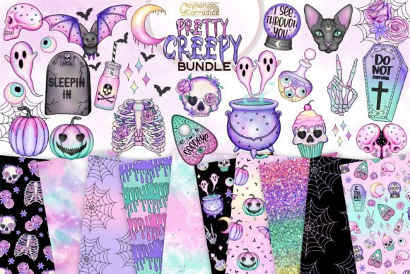 Download Pastel Goth Clipart Patterns Bundle - Patterns Collection
