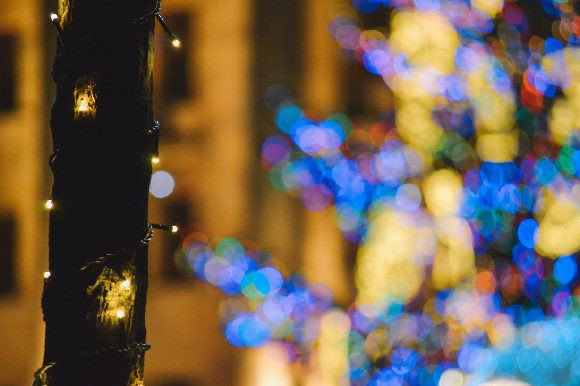 Download New Year's Lights. Christmas Tree Lights - Premium Resources