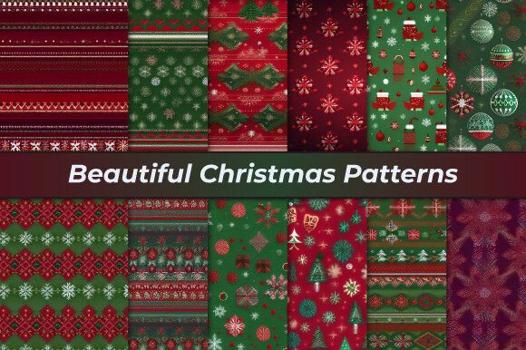 Download Beautiful Christmas Patterns - Patterns Collection