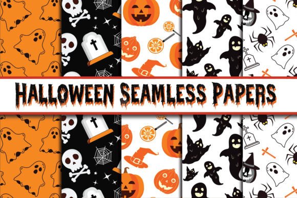 Download Happy Halloween Digital Papers Patterns - Patterns Collection