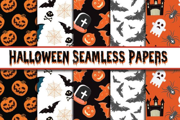 Download Happy Halloween Digital Papers Patterns - Patterns Collection
