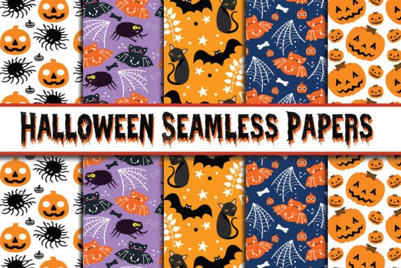 Download Happy Halloween Digital Papers Patterns - Patterns Collection